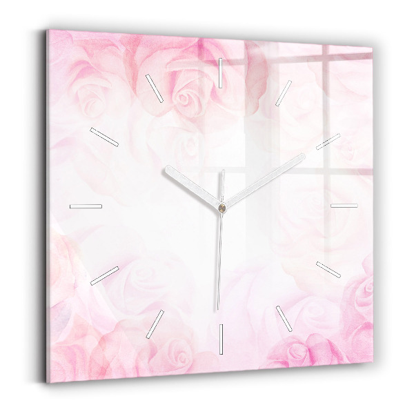 Orologio quadrato Rose astratte