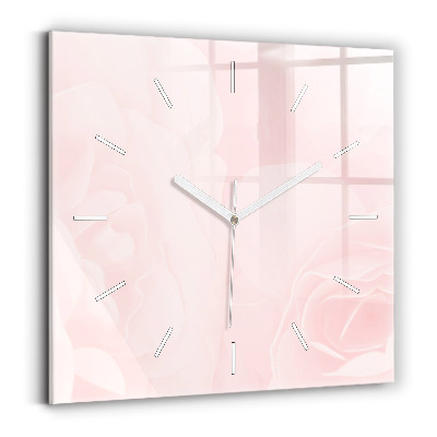 Orologio quadrato Rose in fiore