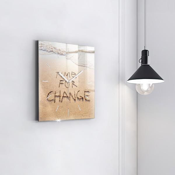 Orologio quadrato Citazione sulla spiaggia