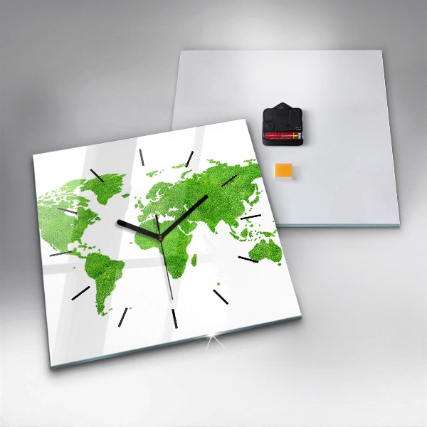 Orologio quadrato Mappa dell'erba verde