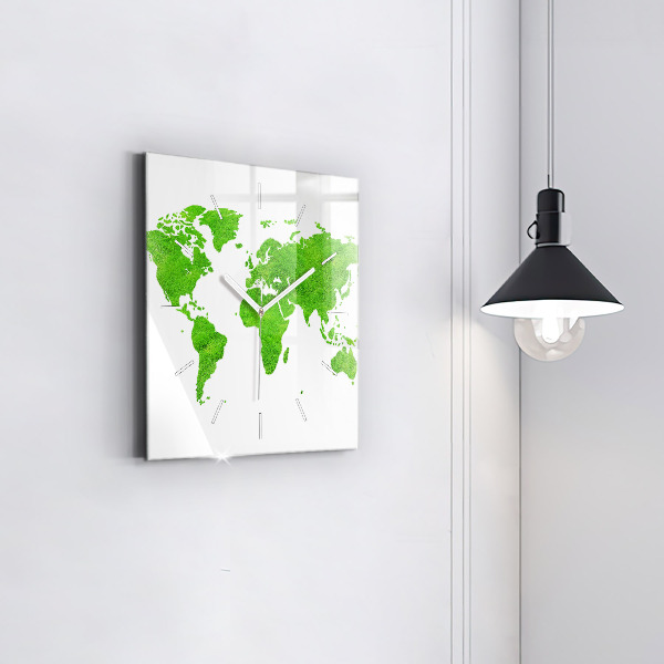 Orologio quadrato Mappa dell'erba verde