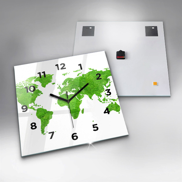 Orologio quadrato Mappa dell'erba verde