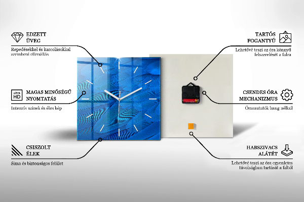 Orologio quadrato Mappa del mondo spaziale