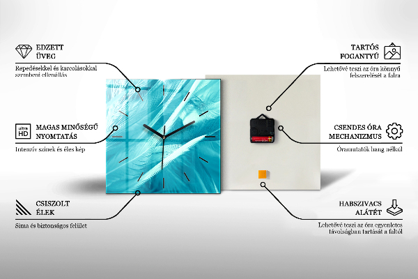 Orologio quadrato Linea di astrazione