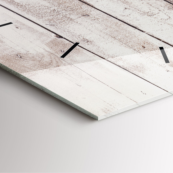 Orologio quadrato Tavole di legno chiaro