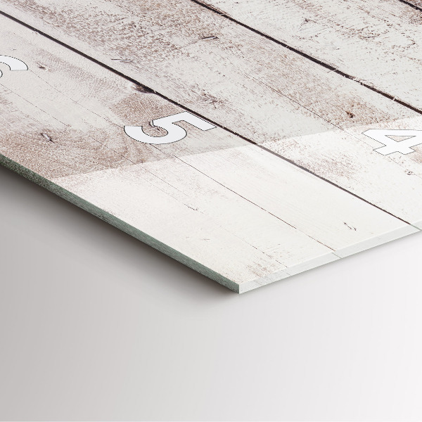 Orologio quadrato Tavole di legno chiaro