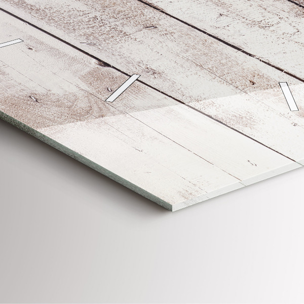 Orologio quadrato Tavole di legno chiaro