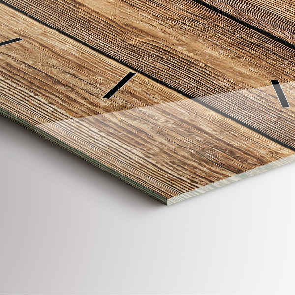 Orologio quadrato Tavole di legno