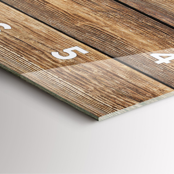 Orologio quadrato Tavole di legno