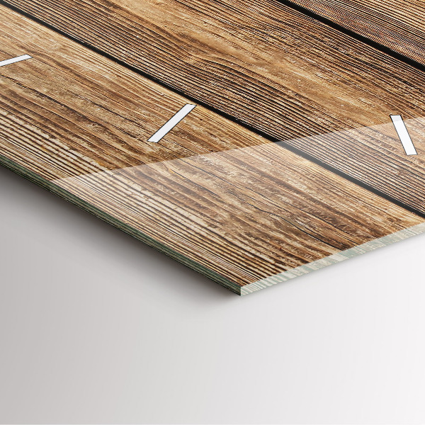 Orologio quadrato Tavole di legno