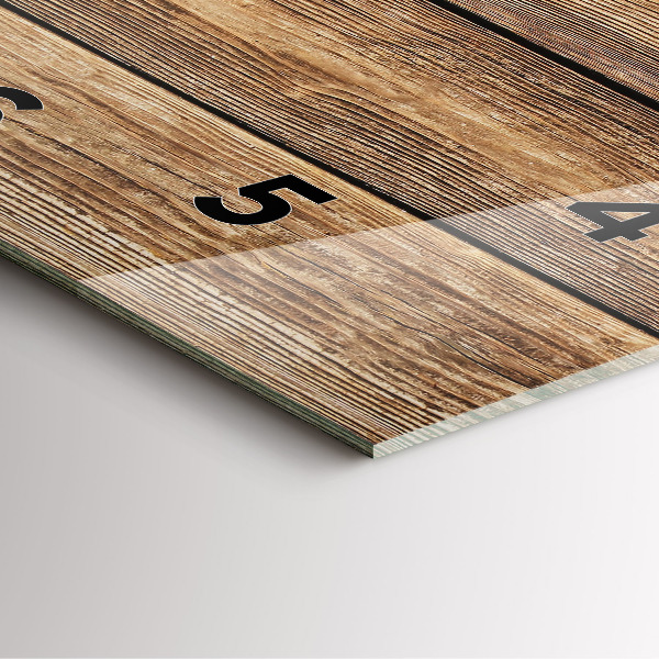 Orologio quadrato Tavole di legno