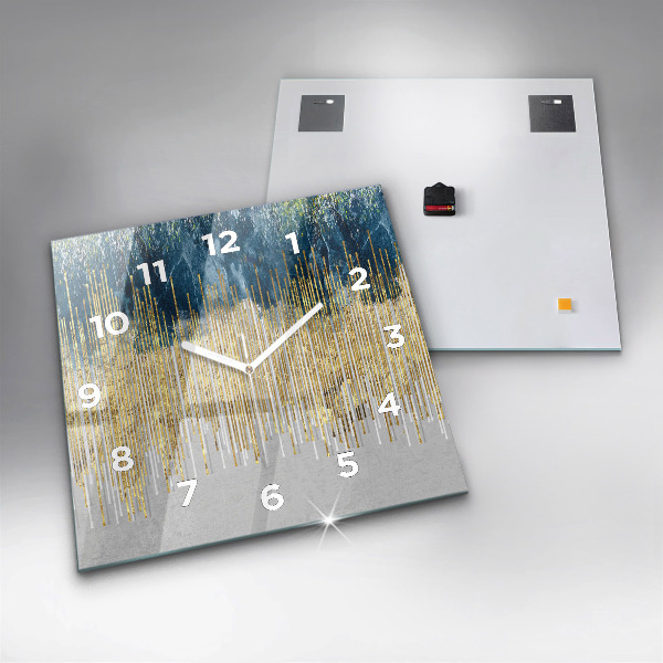 Orologio quadrato Motivo decorativo e oro