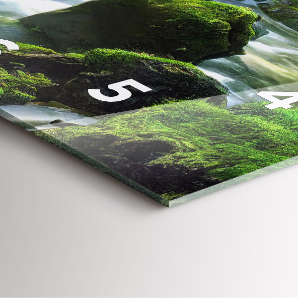 Orologio quadrato Cascata e rocce