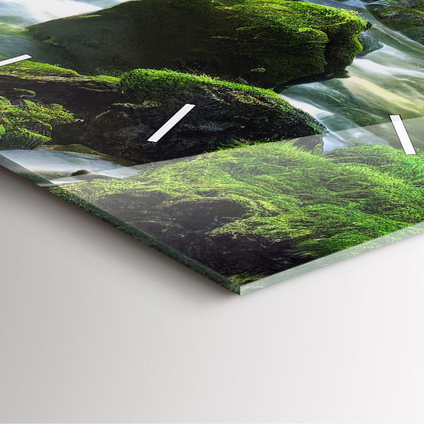 Orologio quadrato Cascata e rocce