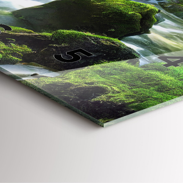 Orologio quadrato Cascata e rocce