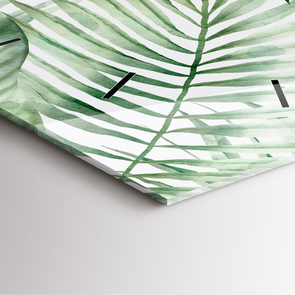 Orologio quadrato Foglie di piante dipinte