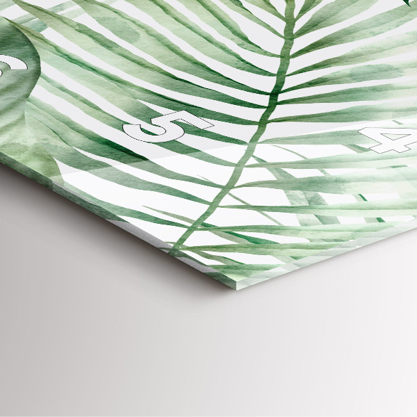 Orologio quadrato Foglie di piante dipinte