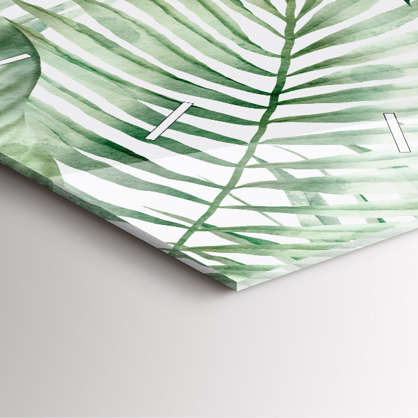 Orologio quadrato Foglie di piante dipinte