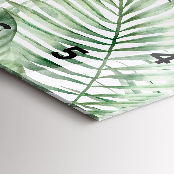 Orologio quadrato Foglie di piante dipinte