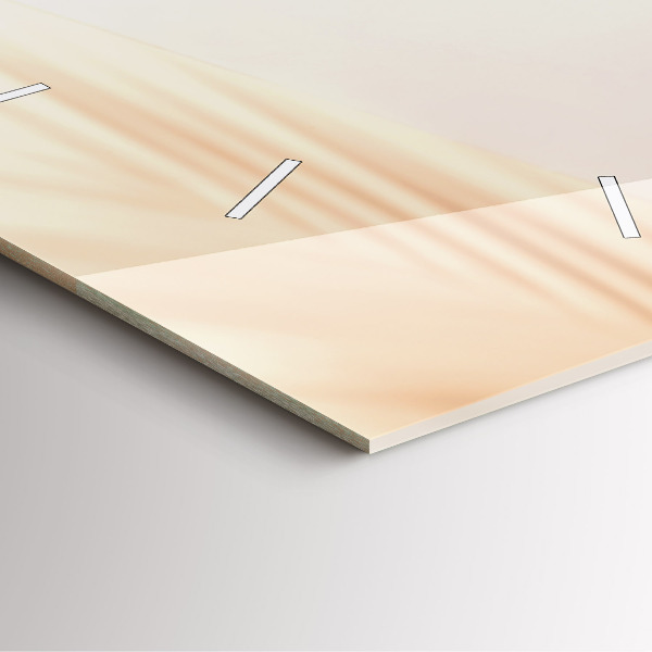 Orologio quadrato in vetro Astrazione cremosa