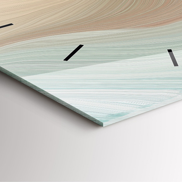 Orologio quadrato in vetro Astrazione delle onde