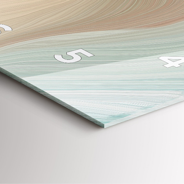 Orologio quadrato in vetro Astrazione delle onde