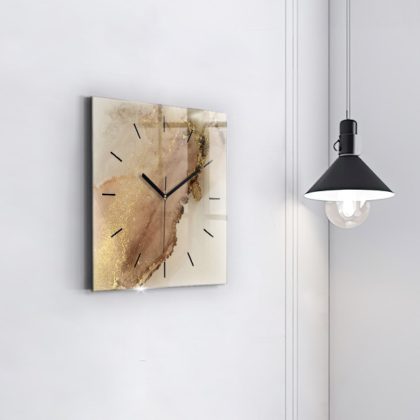 Orologio quadrato in vetro Arte moderna beige