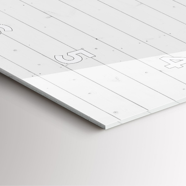 Orologio quadrato in vetro Modello pannelli in legno