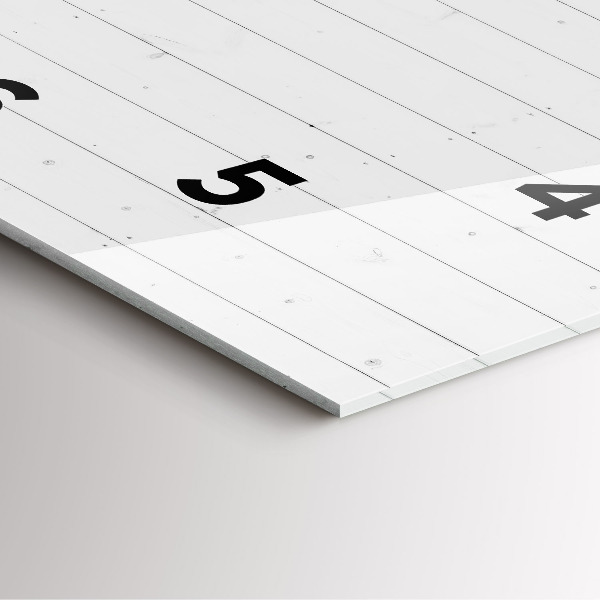 Orologio quadrato in vetro Modello pannelli in legno