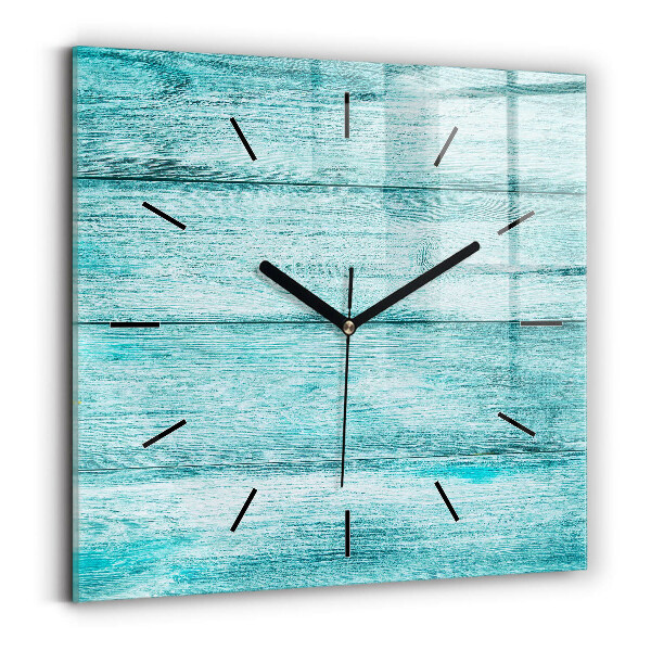 Orologio quadrato in vetro Legno vecchio blu