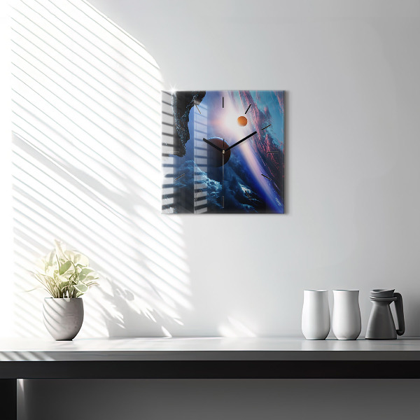 Orologio quadrato in vetro Grande Galassia