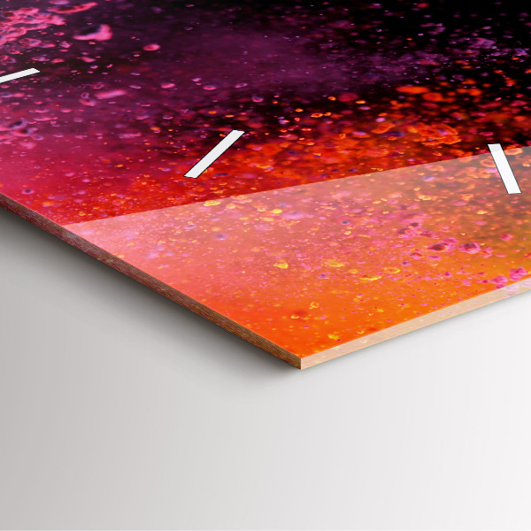 Orologio quadrato in vetro Esplosione di colori