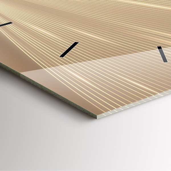 Orologio quadrato in vetro Luce astratta