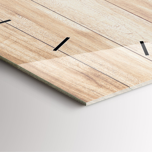 Orologio quadrato in vetro Struttura in legno