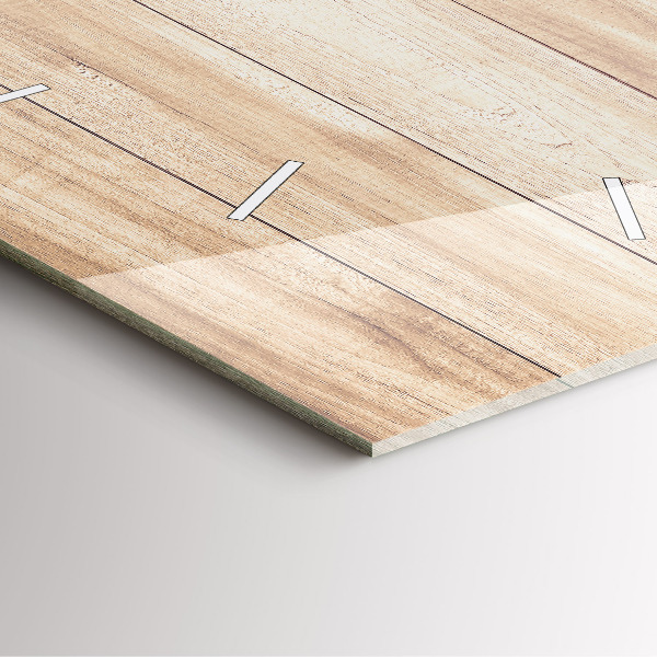 Orologio quadrato in vetro Struttura in legno