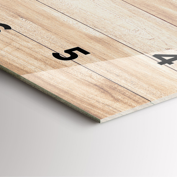 Orologio quadrato in vetro Struttura in legno