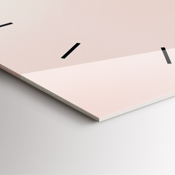 Orologio quadrato in vetro Foglie tropicali dorate