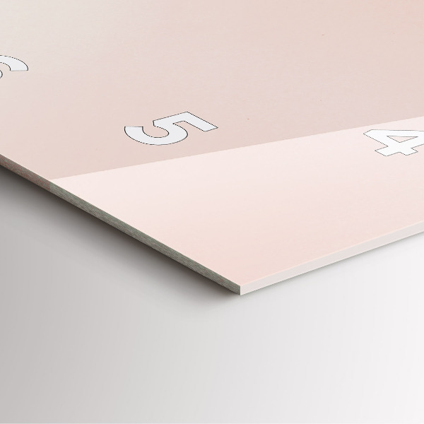 Orologio quadrato in vetro Foglie tropicali dorate