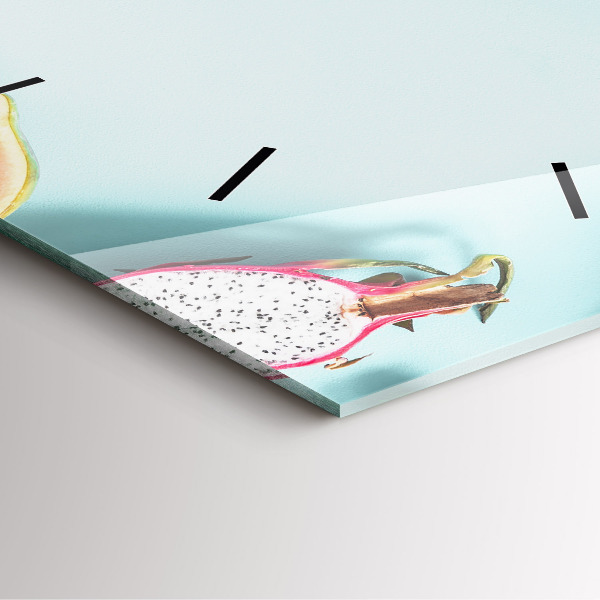 Orologio quadrato in vetro Composizione estiva