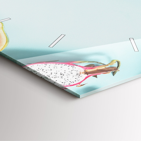 Orologio quadrato in vetro Composizione estiva