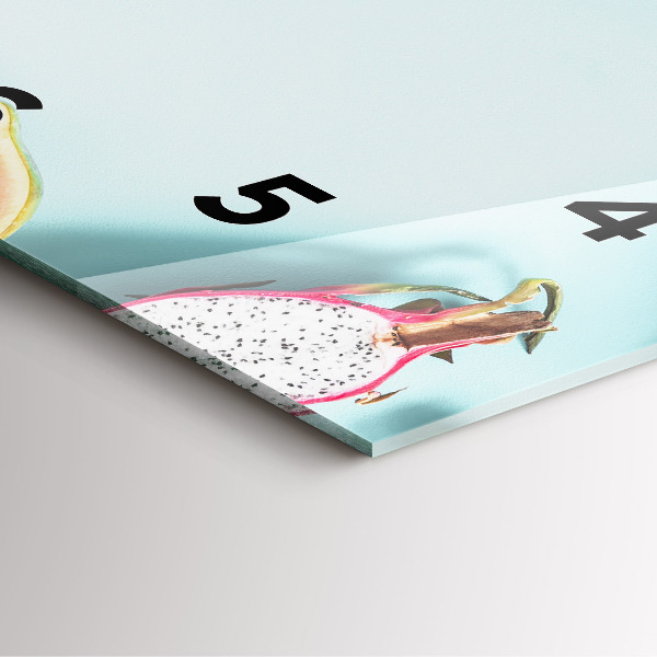 Orologio quadrato in vetro Composizione estiva