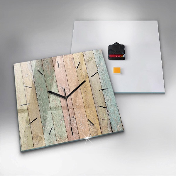 Orologio quadrato Tavole colorate