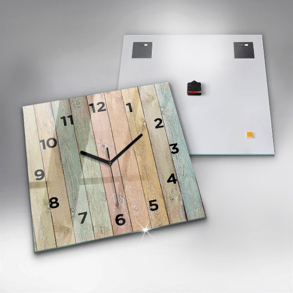 Orologio quadrato Tavole colorate