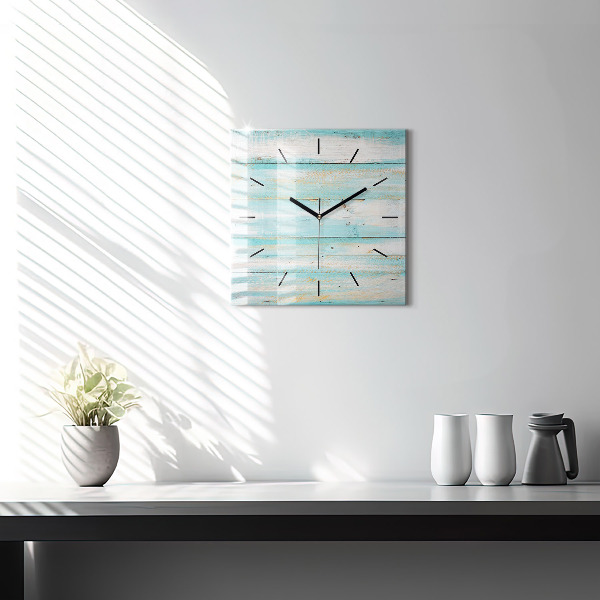Orologio quadrato Tavole blu