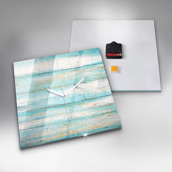 Orologio quadrato Tavole blu