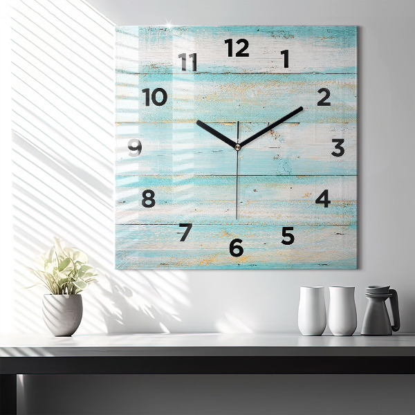 Orologio quadrato Tavole blu