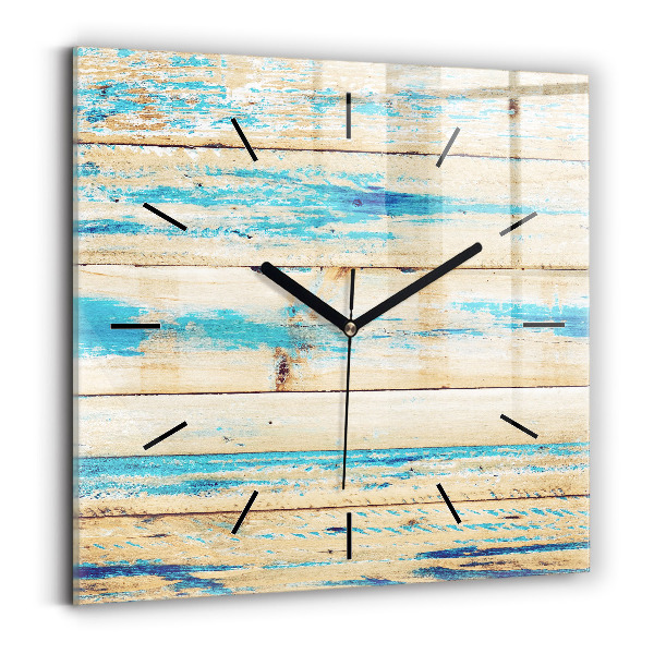 Orologio quadrato Legno graffiato
