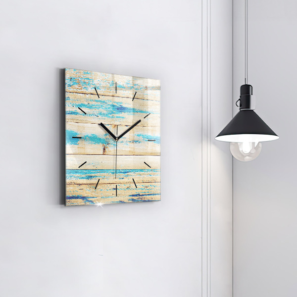 Orologio quadrato Legno graffiato