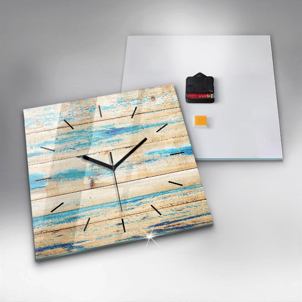 Orologio quadrato Legno graffiato