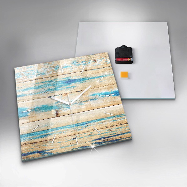Orologio quadrato Legno graffiato